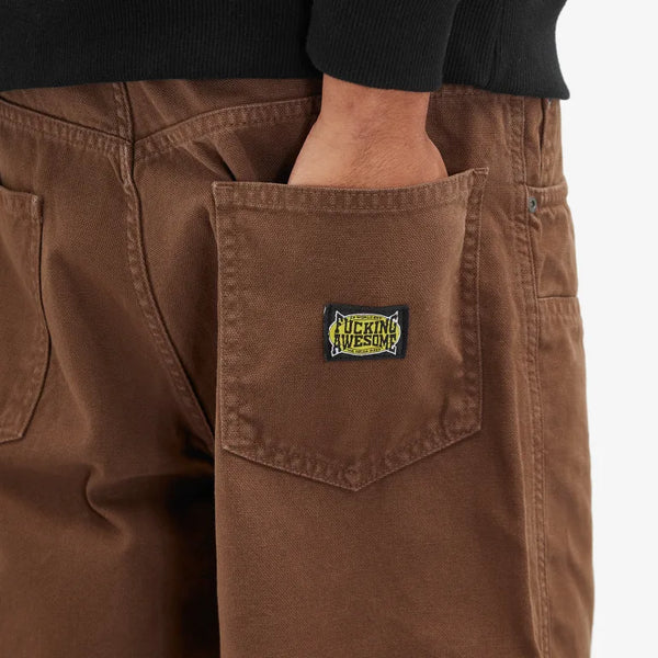 Fucking Awesome Canvas Double Knee Short Brown