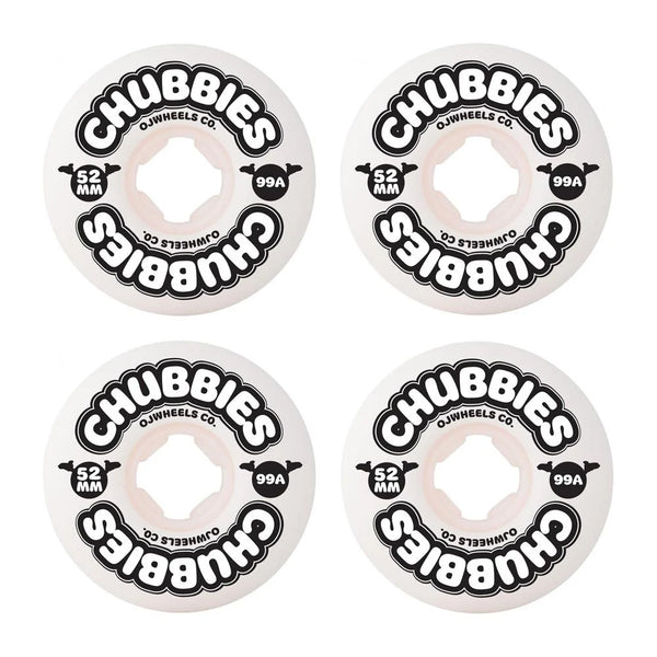 OJ WHEELS Chubbies White 99A; 52 mm