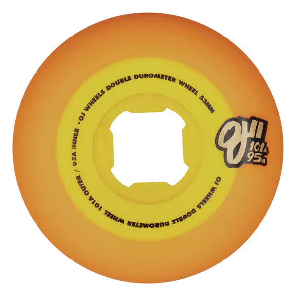 OJ WHEELS Gördeszka Kerék Double Duro Mini Combo 101A/95A Orange/Yellow; 53 mm