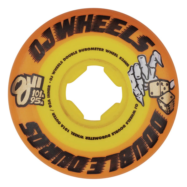 OJ WHEELS Gördeszka Kerék Double Duro Mini Combo 101A/95A Orange/Yellow; 53 mm