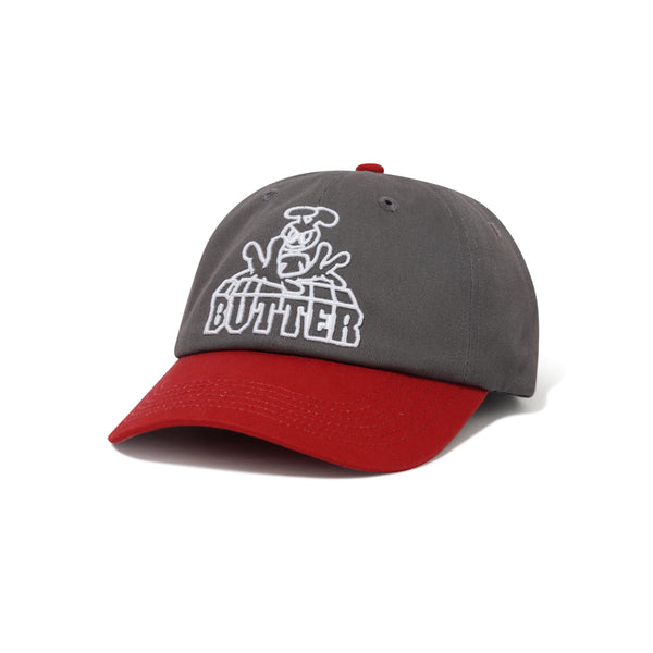 BUTTER GOODS Alien 6 Panel Cap  Smoke/Cardinal; OS