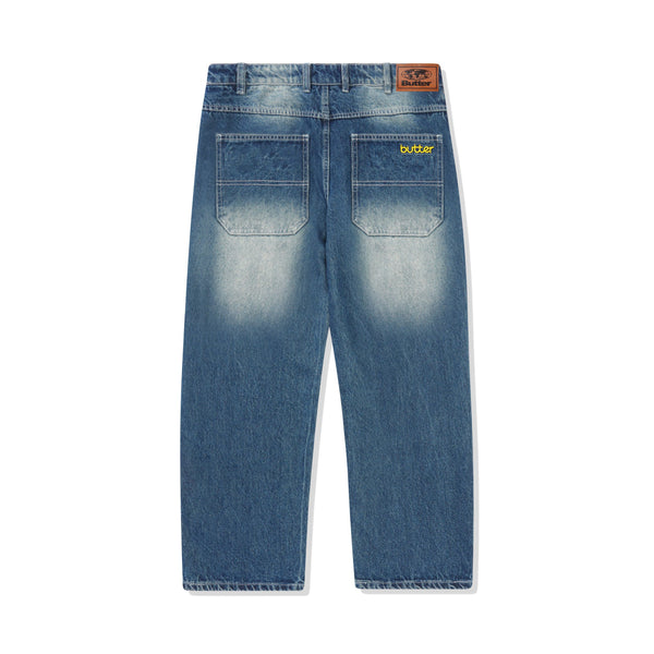 BUTTER GOODS Alpine Denim Jeans Distressed Faded Blue