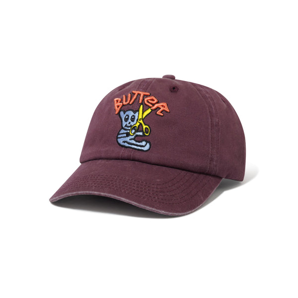 BUTTER GOODS Bear 6 Panel Cap Wine; OS