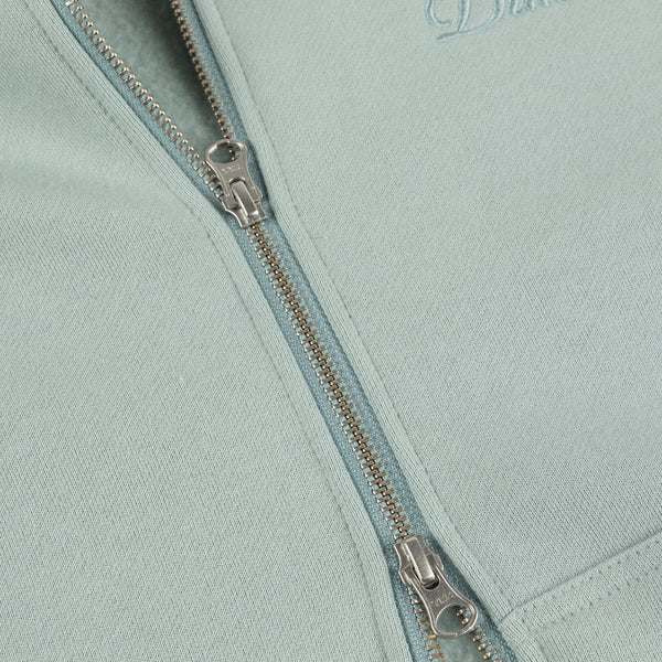 DIME Cursive Zip Hoodie Gray Mist