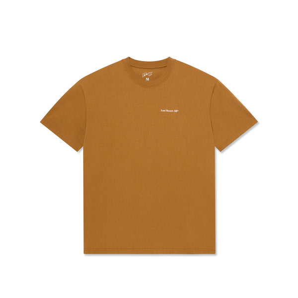 LAST RESORT AB Atlas Monogram SS Tee Golden Brown/White