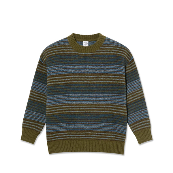 POLAR GEORGE SWEATER BLUE GREEN STRIPE