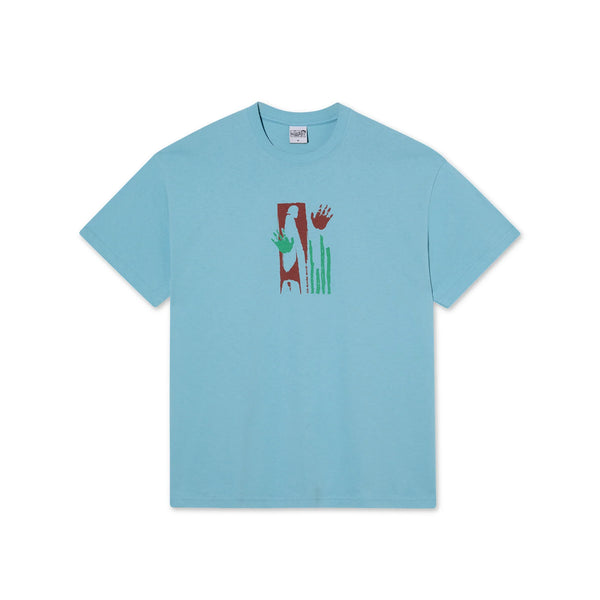 POLAR SITTING HANDS TEE SKY BLUE