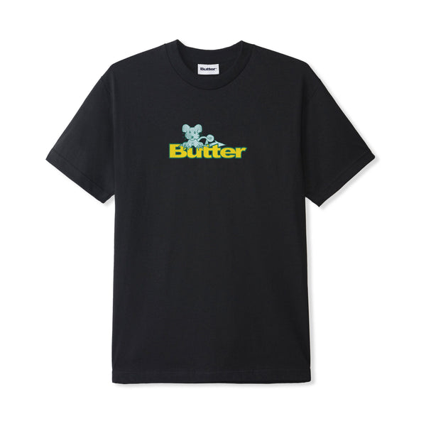 BUTTER GOODS Rat Logo Tee Black