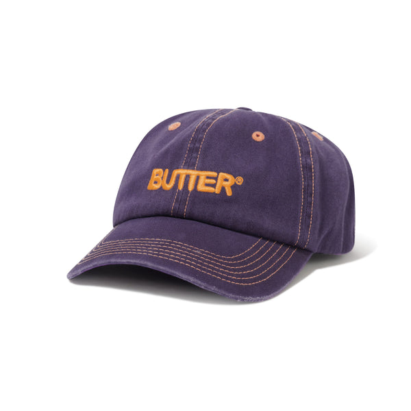 BUTTER GOODS Rounded Logo 6 Panel Cap Purple; OS