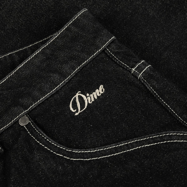 DIME Denim Shorts Black Washed