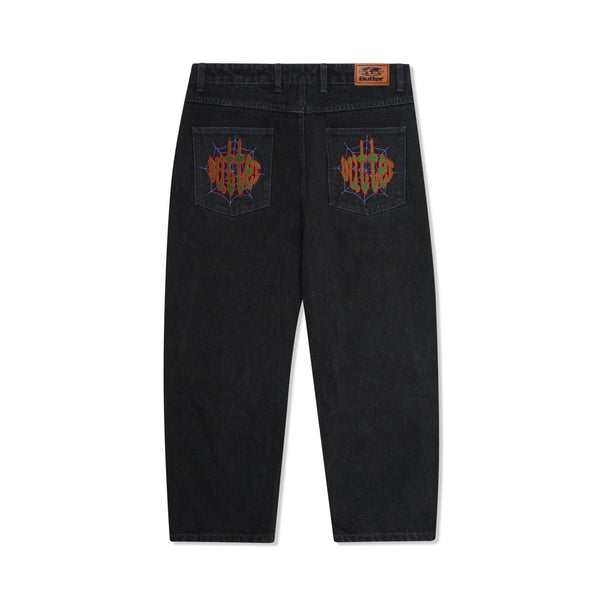 BUTTER GOODS Spider Denim Jeans Washed Black