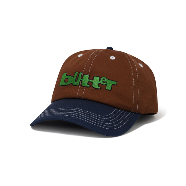 BUTTER GOODS Warped 6 Panel Cap Brown/Navy; OS