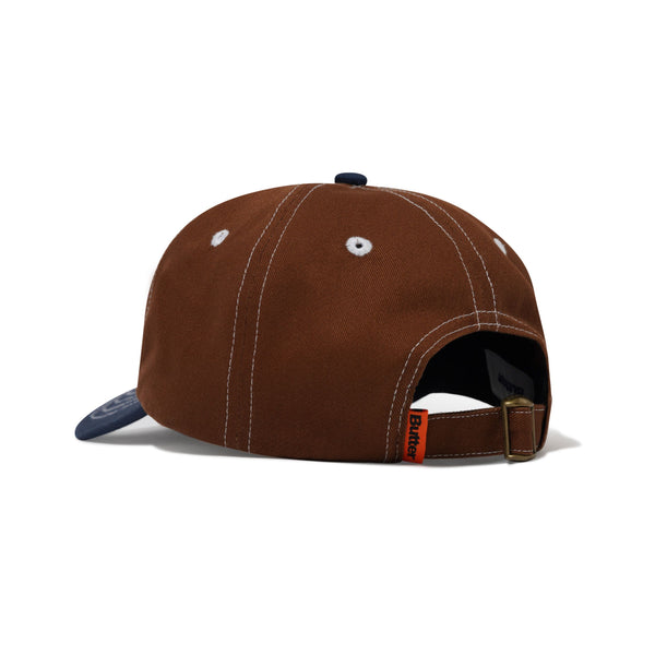 BUTTER GOODS Warped 6 Panel Cap Brown/Navy; OS