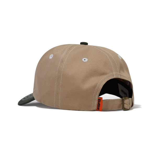 BUTTER GOODS Warped 6 Panel Cap Tan/Seaweed; OS