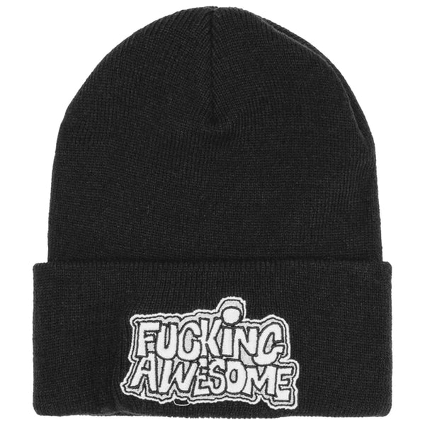 FUCKING AWESOME PBS Logo Cuff Beanie Black; OS