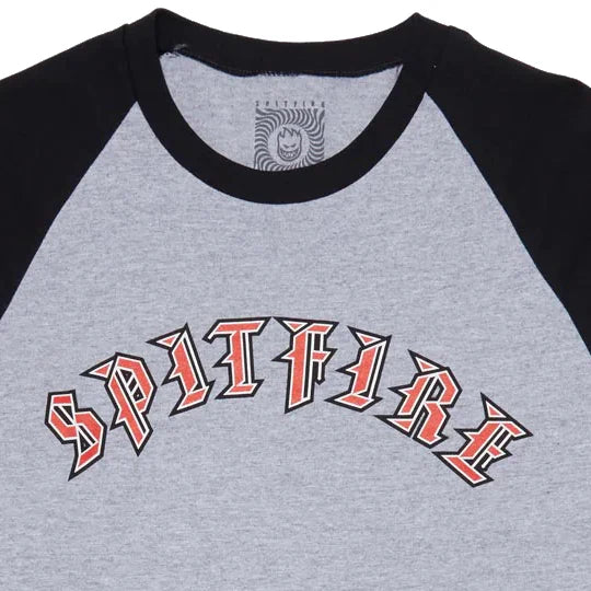 SPITFIRE Póló Ol E Arch 3/4 Raglan Grey/Black