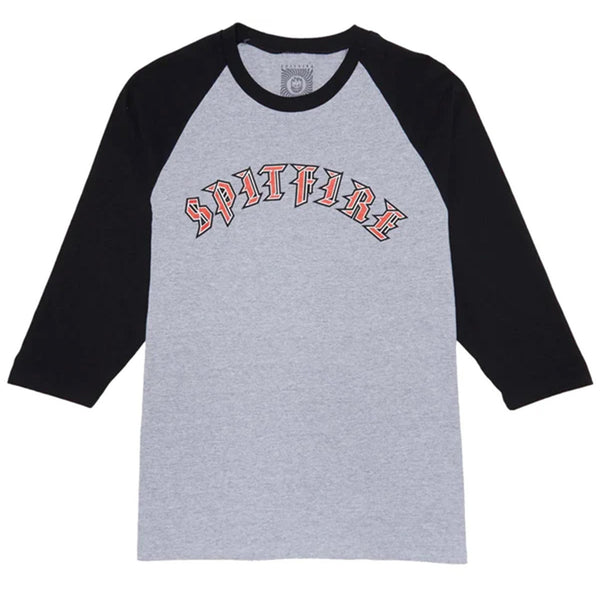 SPITFIRE Póló Ol E Arch 3/4 Raglan Grey/Black